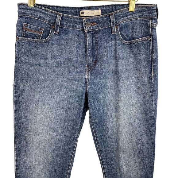 Levis Mid RIse Skinny Medium Blue Denim Jeans Womens Size 12M - Picture 3 of 7
